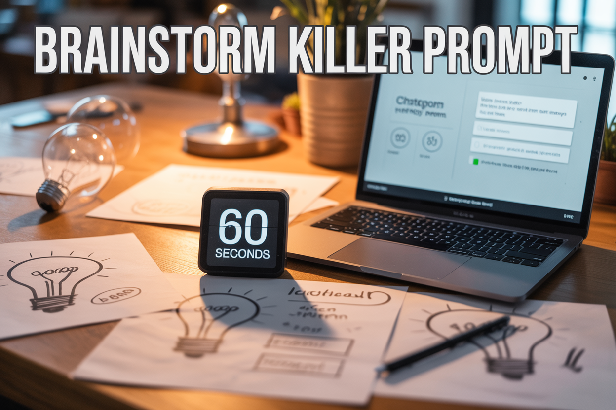 The 'Brainstorm Killer': The 1 Prompt That Forces ChatGPT to Give You 5 Unique Business Ideas in 60 Seconds