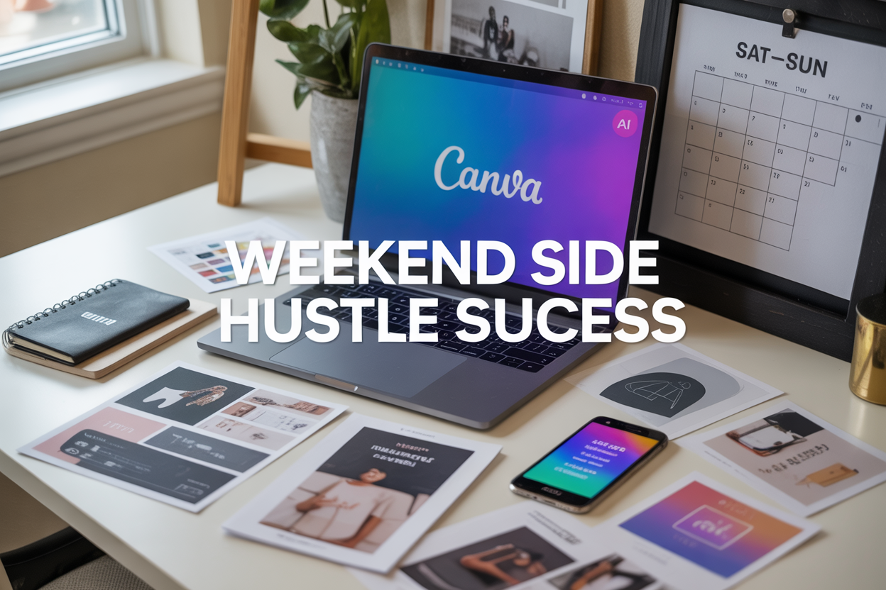 The 'Weekend Side Hustle' Secret: How to Use Canva AI to Design and Sell 5 Digital Products by Monday