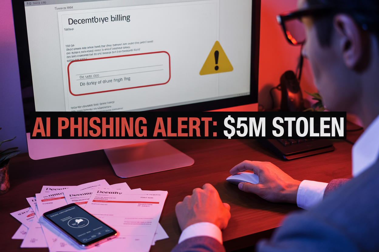 Before You Pay a December Bill: The 1 AI Phishing Trick That Stole $5 Million from Home Accounts Last Week